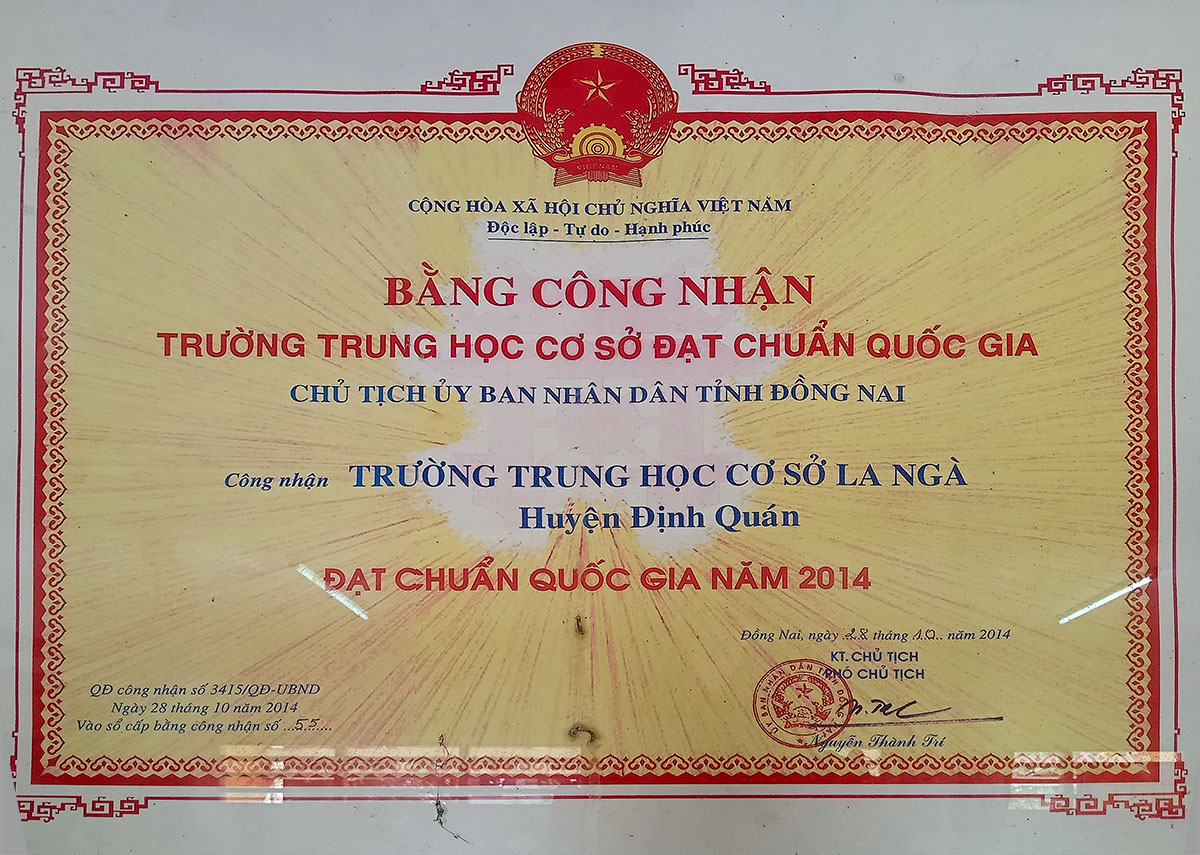 Bằng công nhận chuẩn quốc gia